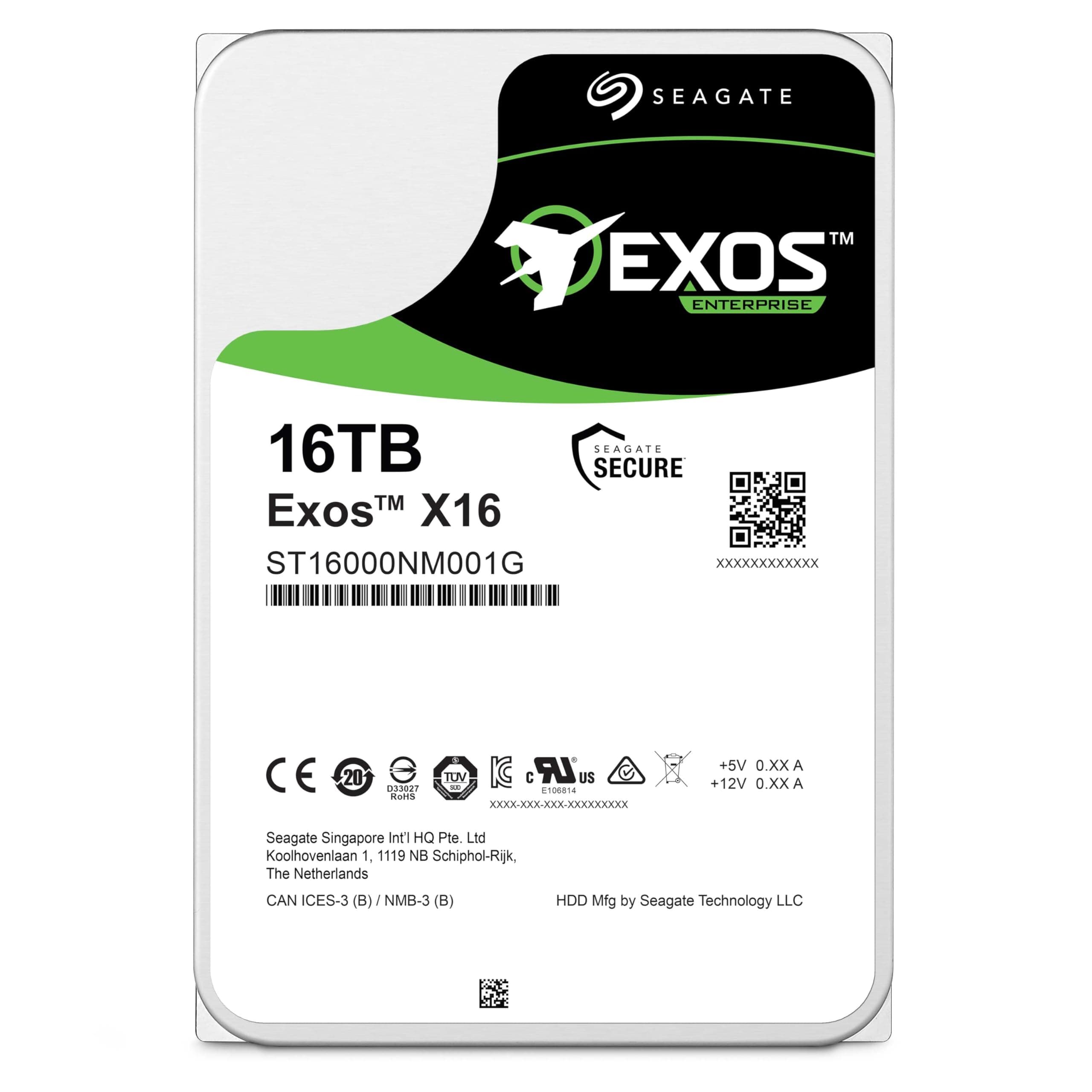 Seagate Exos 16TB Enterprise Hard Drive
